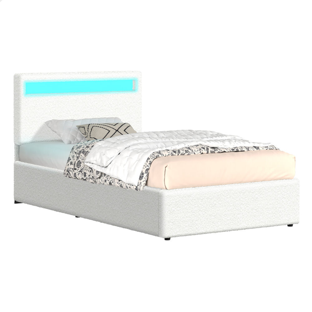 ALFORDSON Bed Frame Double Queen King RGB LED Gas Lift Storage Base Leather - Picture 1,011 of 1,903