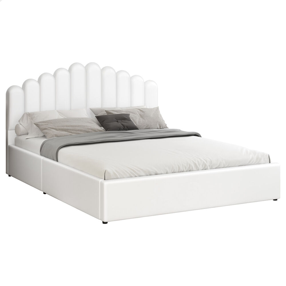 ALFORDSON Bed Frame Queen Double King Single Gas Lift Storage Leather Boucle - Picture 101 of 244