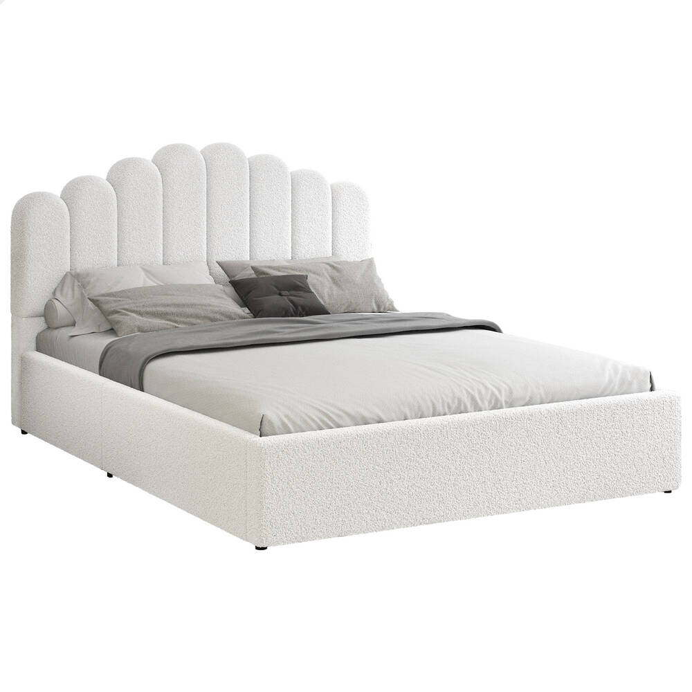ALFORDSON Bed Frame Queen Double King Single Gas Lift Storage Leather Boucle - Picture 161 of 244