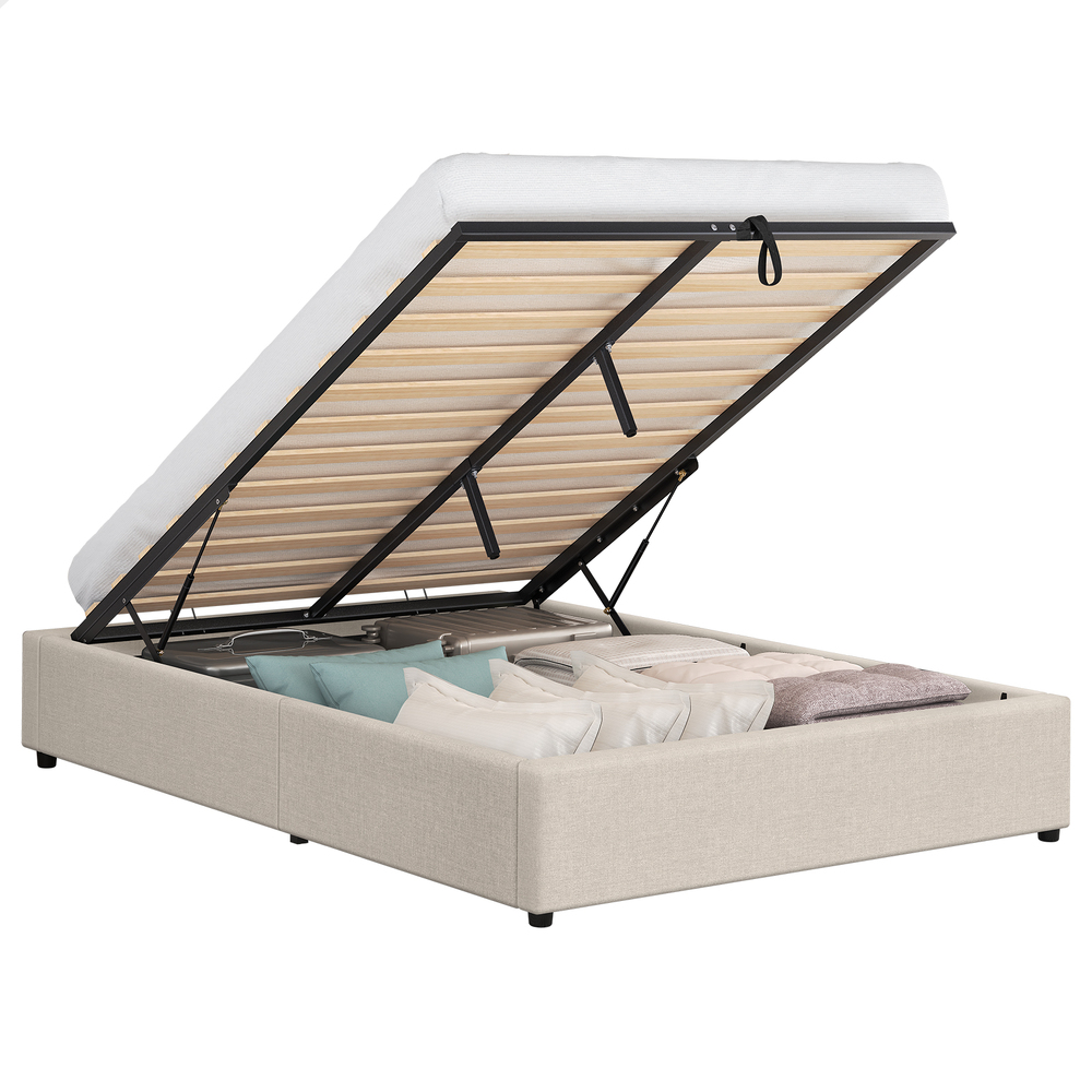 ALFORDSON Bed Frame Queen Double King Single Gas Lift Storage Fabric Boucle - Picture 37 of 361