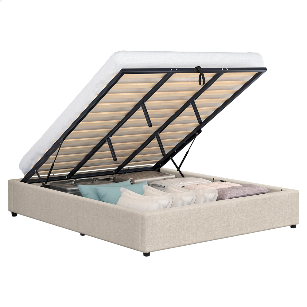 ALFORDSON Bed Frame Queen Double King Single Gas Lift Storage Fabric Boucle - Picture 109 of 361