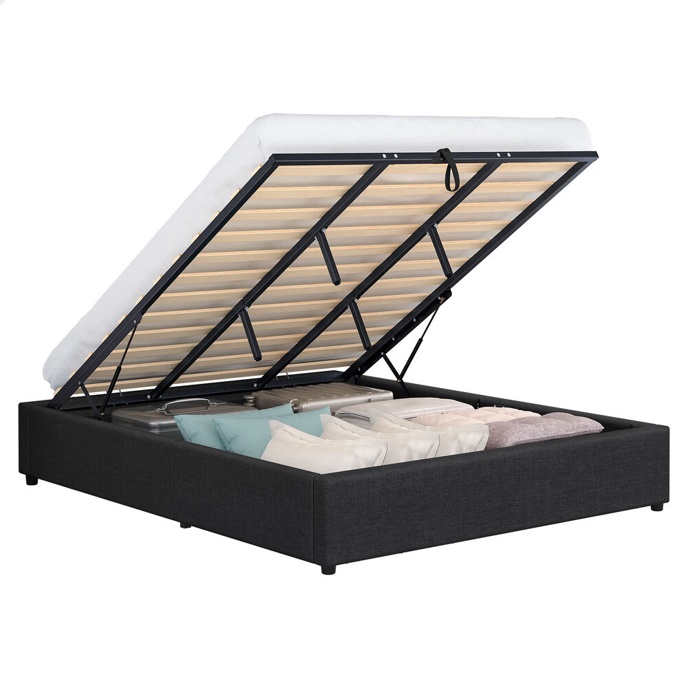 ALFORDSON Bed Frame Queen Double King Single Gas Lift Storage Fabric Boucle - Picture 97 of 361