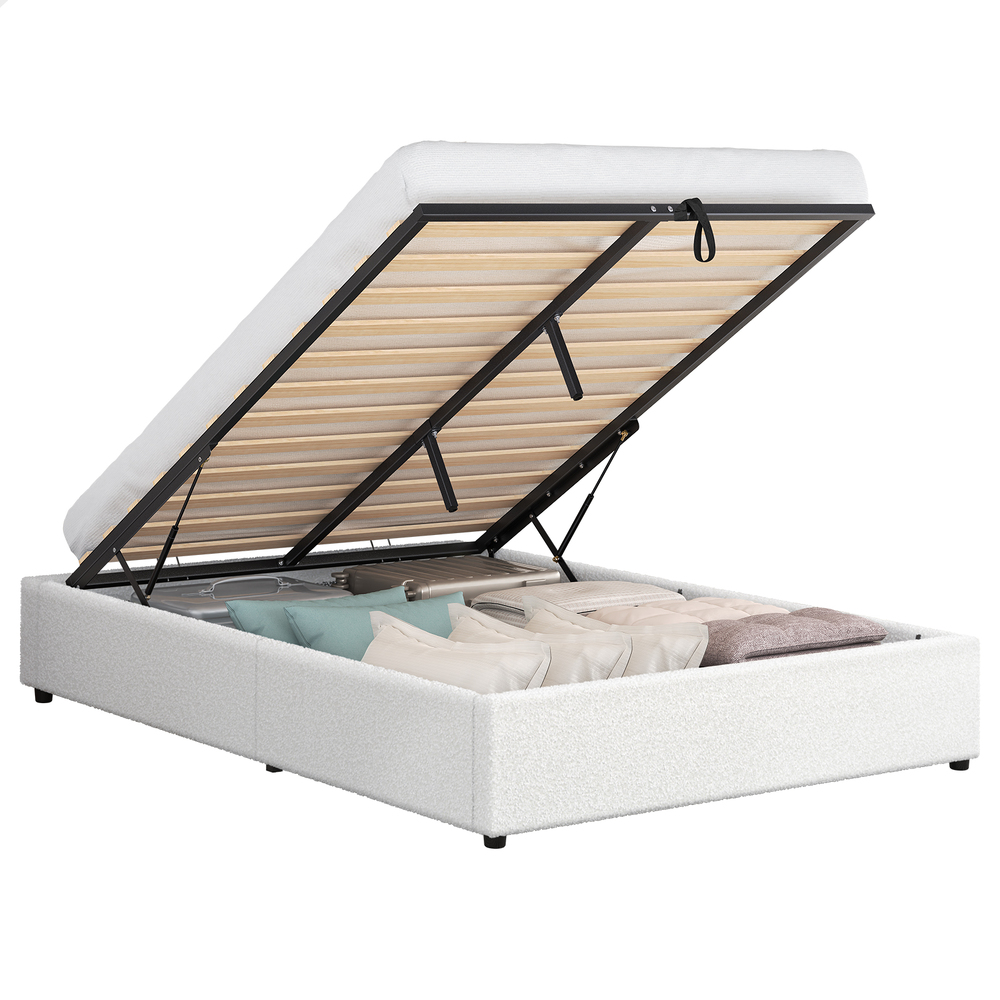 ALFORDSON Bed Frame Queen Double King Single Gas Lift Storage Fabric Boucle - Picture 229 of 361