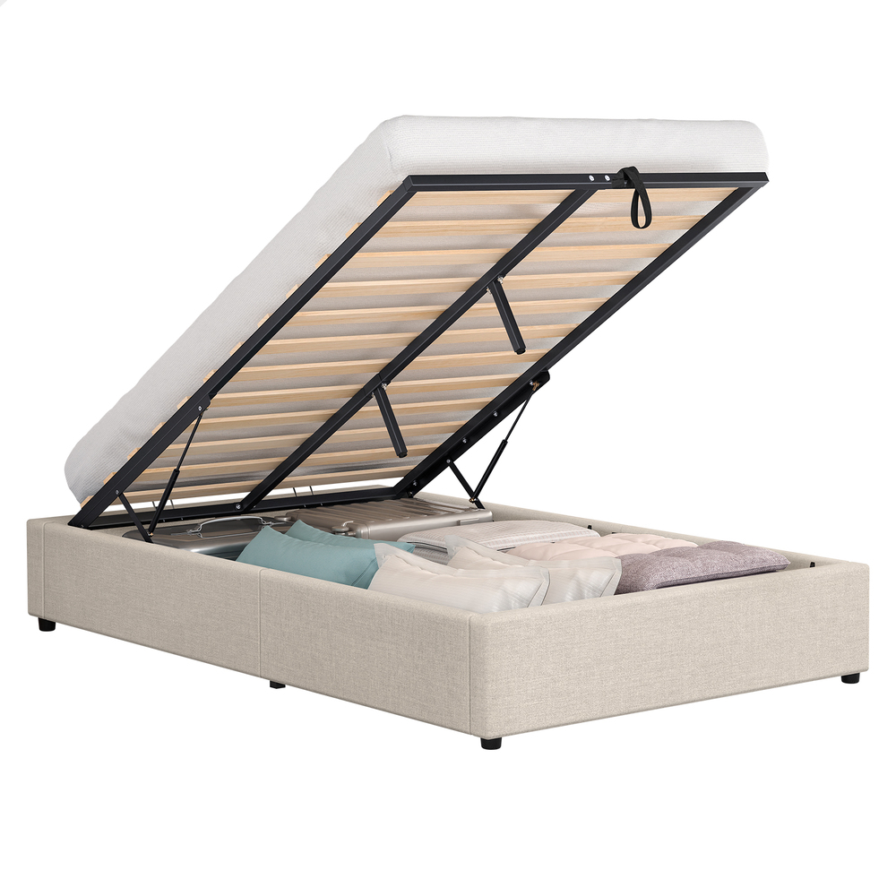 ALFORDSON Bed Frame Queen Double King Single Gas Lift Storage Fabric Boucle - Picture 313 of 361