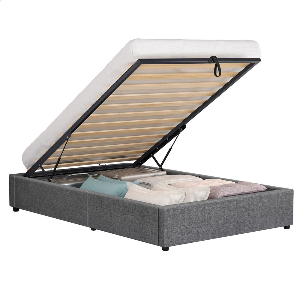 ALFORDSON Bed Frame Double Queen King RGB LED Gas Lift Storage Base Leather - Picture 1,712 of 1,903