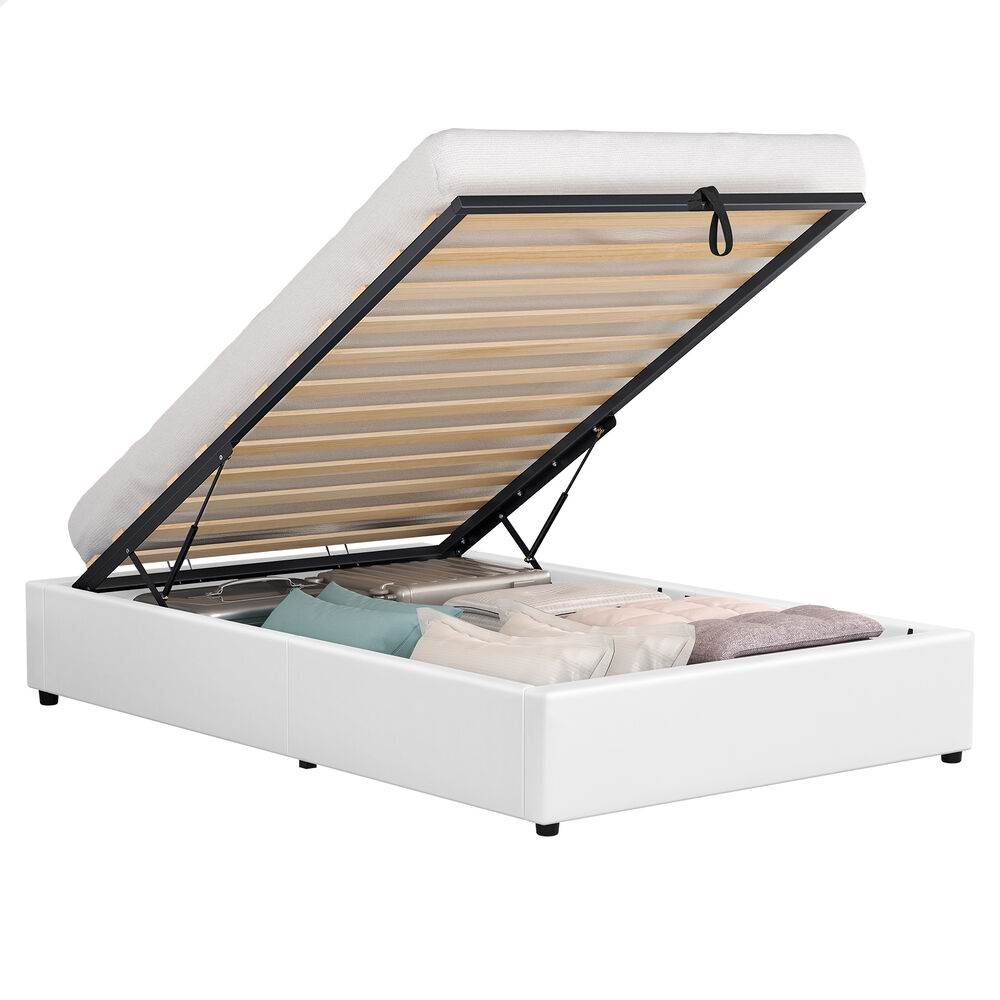 ALFORDSON Bed Frame Double Queen King RGB LED Gas Lift Storage Base Leather - Picture 1,724 of 1,903