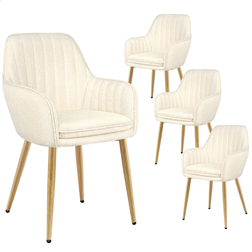ALFORDSON 2/4x Armchair Dining Chair Kitchen Accent Sofa Couch Granular Velvet - Picture 24 of 90