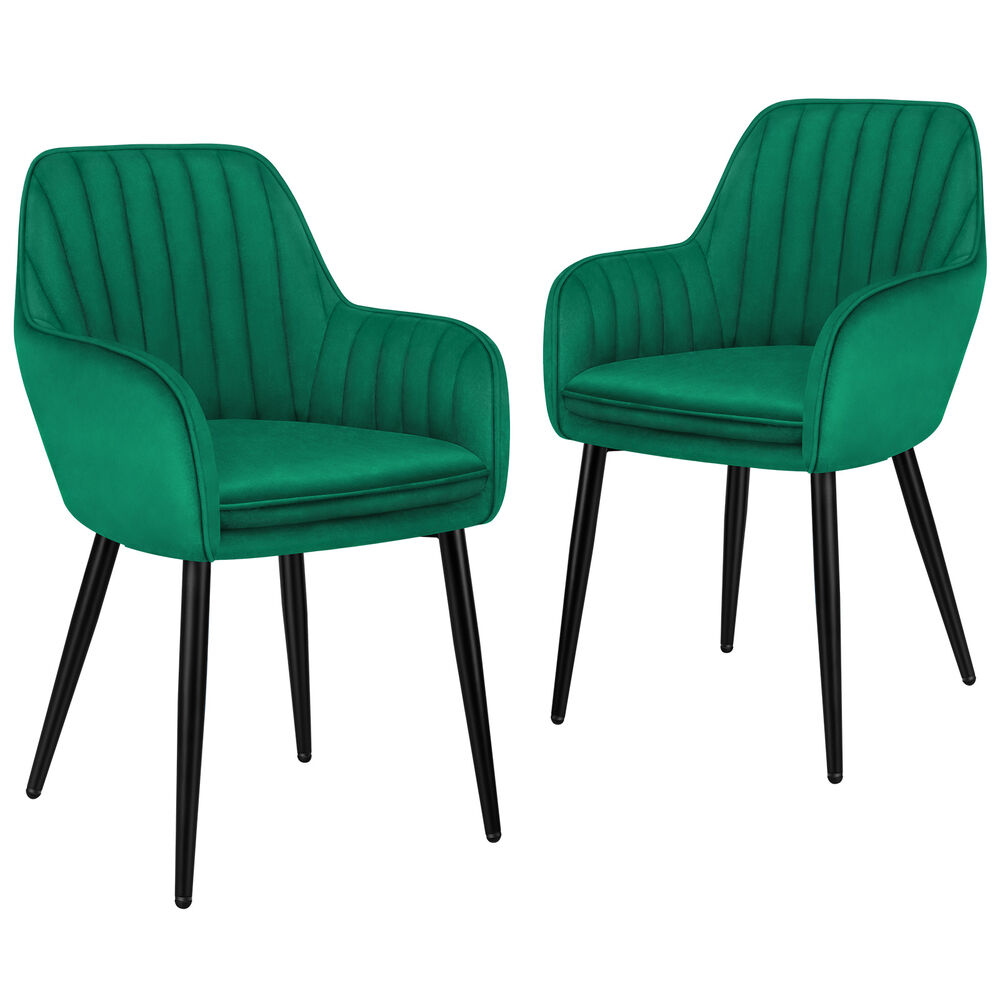 ALFORDSON 2/4x Armchair Dining Chair Kitchen Accent Sofa Couch Granular Velvet - Picture 35 of 90