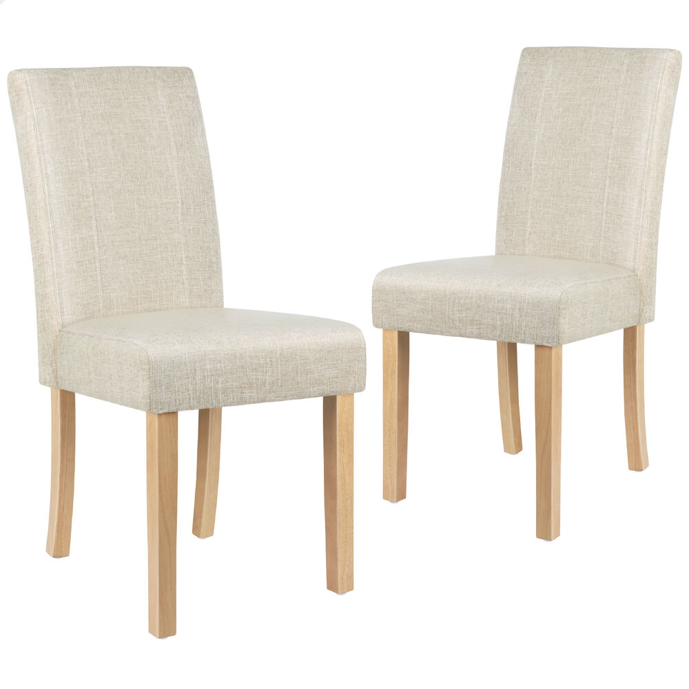 ALFORDSON Dining Chairs Kitchen Chair Retro High-Back Fabric Leather Wooden x2/4 - Picture 13 of 112