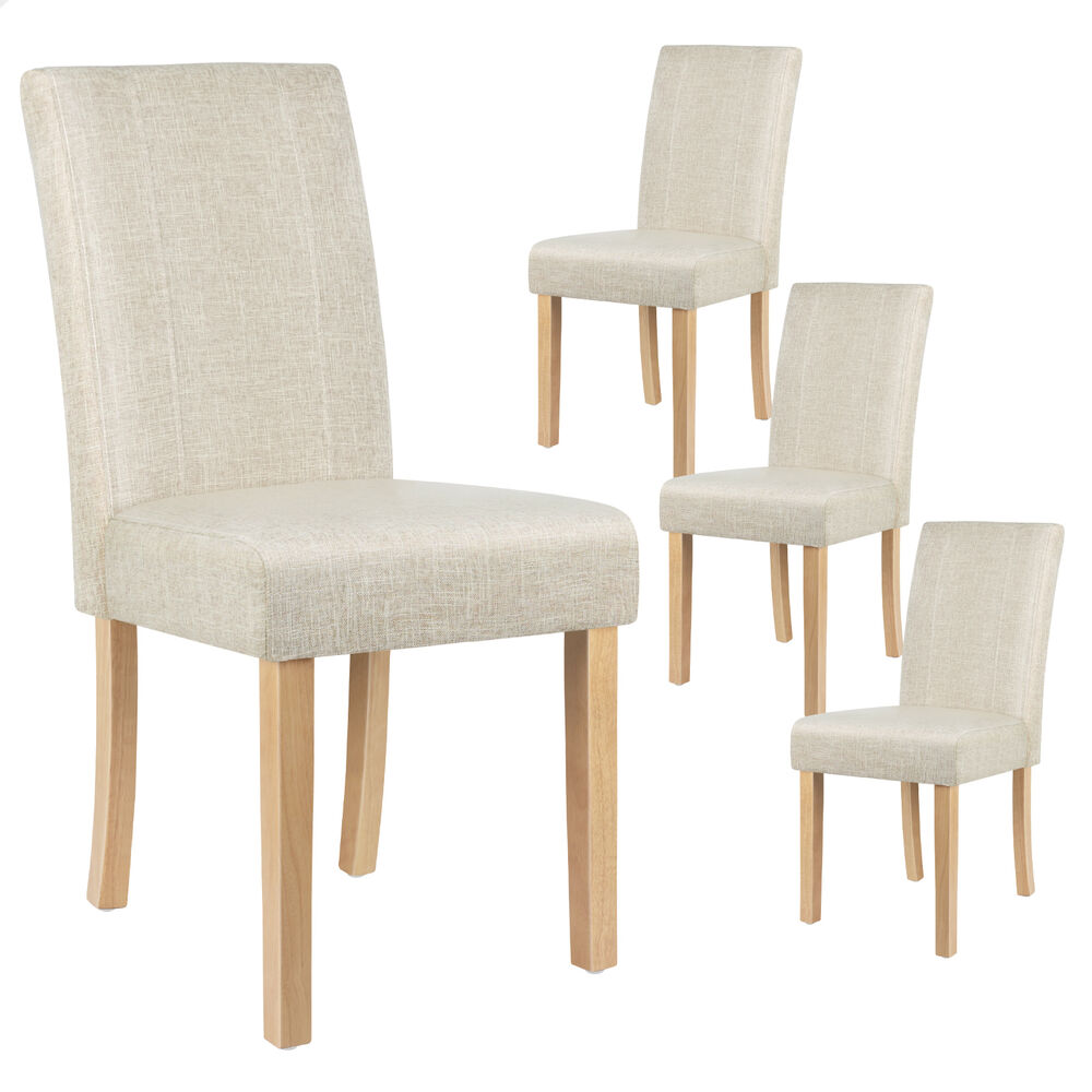 ALFORDSON Dining Chairs Kitchen Chair Retro High-Back Fabric Leather Wooden x2/4 - Picture 24 of 112