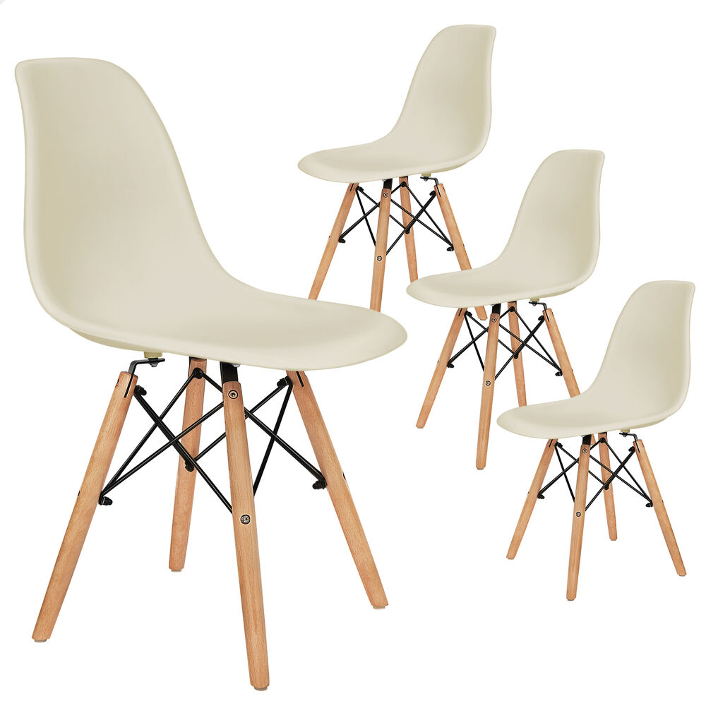 ALFORDSON 4x Dining Chairs Retro Steel Kitchen Lounge Cafe Side Solid Wood PP - Picture 13 of 68