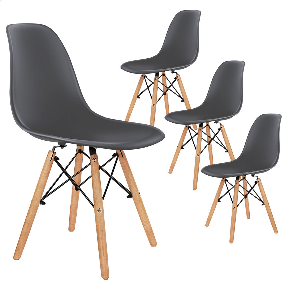 ALFORDSON 4x Dining Chairs Retro Steel Kitchen Lounge Cafe Side Solid Wood PP - Picture 35 of 68