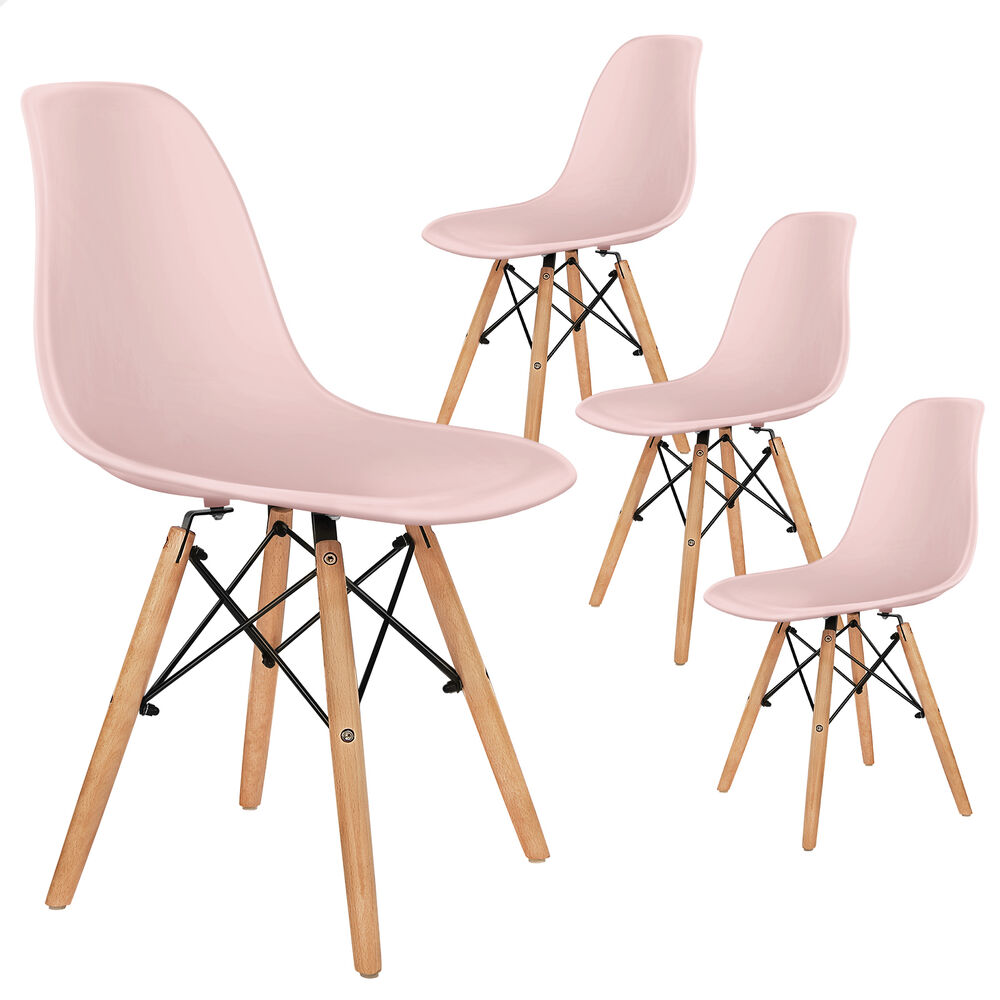 ALFORDSON 4x Dining Chairs Retro Steel Kitchen Lounge Cafe Side Solid Wood PP - Picture 46 of 68