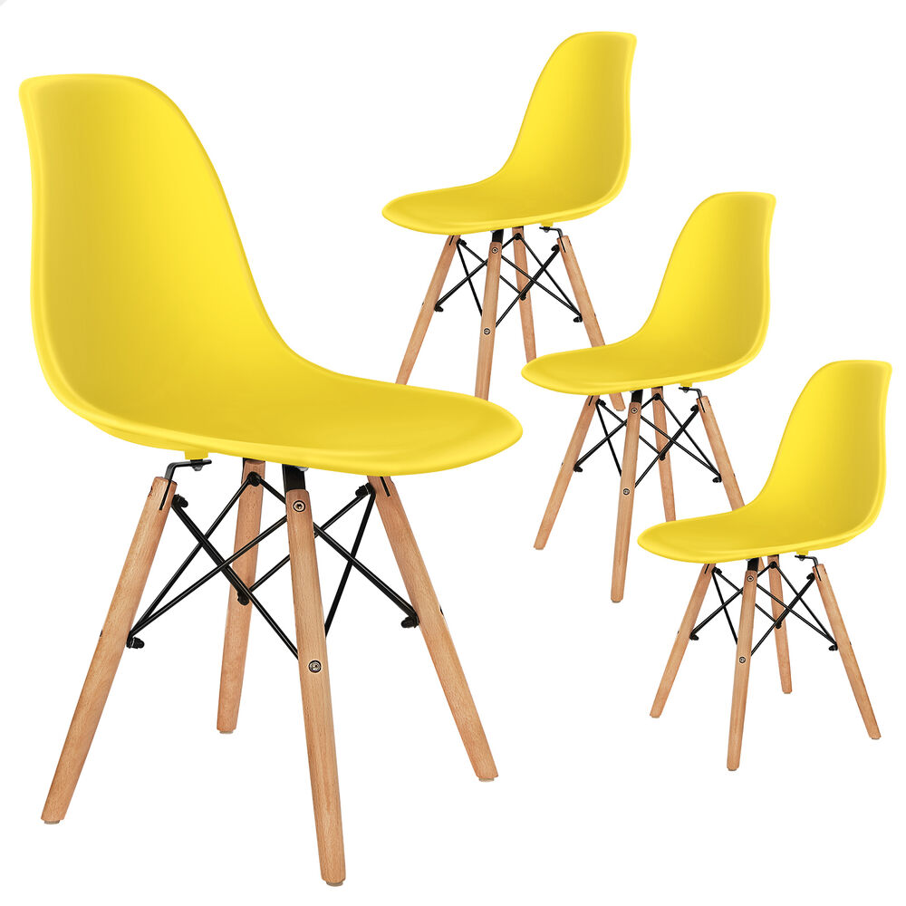 ALFORDSON 4x Dining Chairs Retro Steel Kitchen Lounge Cafe Side Solid Wood PP - Picture 68 of 68