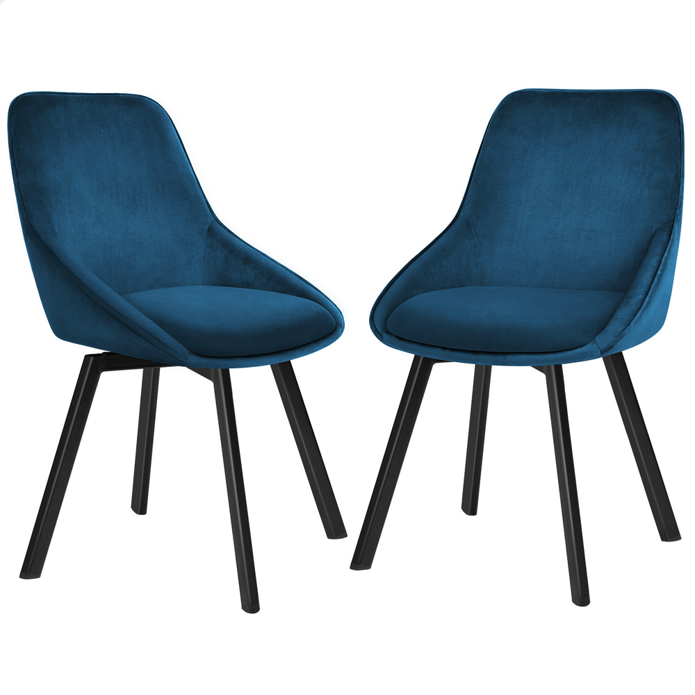ALFORDSON Dining Chairs Kitchen Swivel PU Leather Sherpa Velvet Wooden x1/x2/x4 - Picture 392 of 592