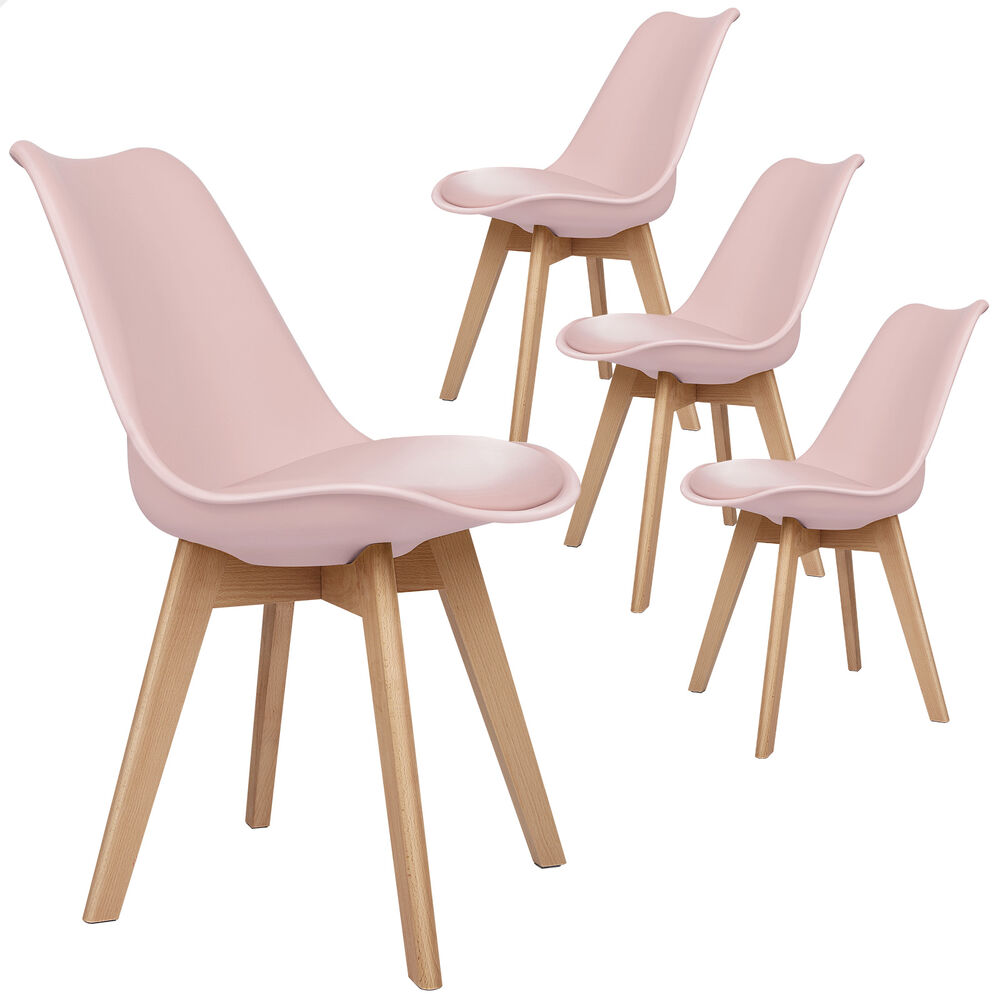 ALFORDSON 4x Dining Chairs Padding Retro PU Leather Kitchen Lounge Cafe Wooden - Picture 59 of 82