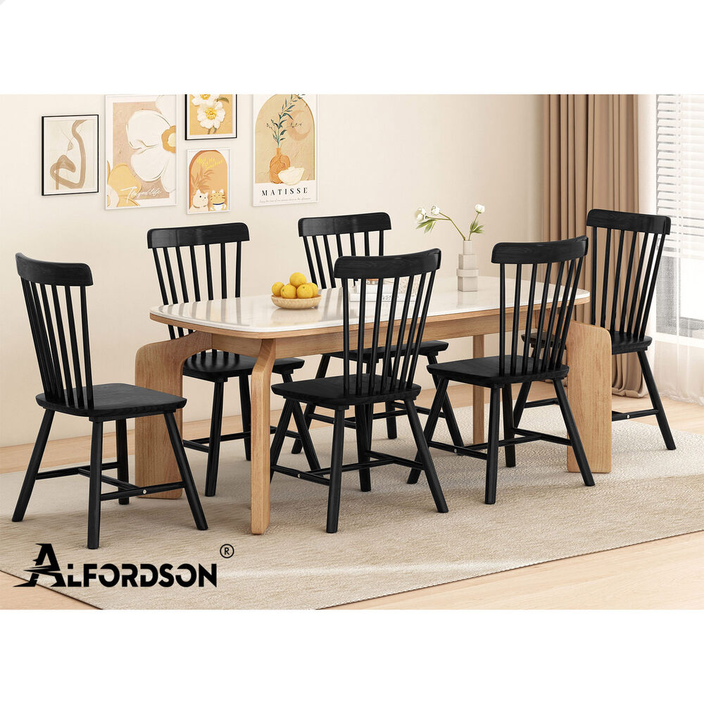 ALFORDSON Dining Chairs Kitchen Swivel PU Leather Sherpa Velvet Wooden x1/x2/x4 - Picture 568 of 592