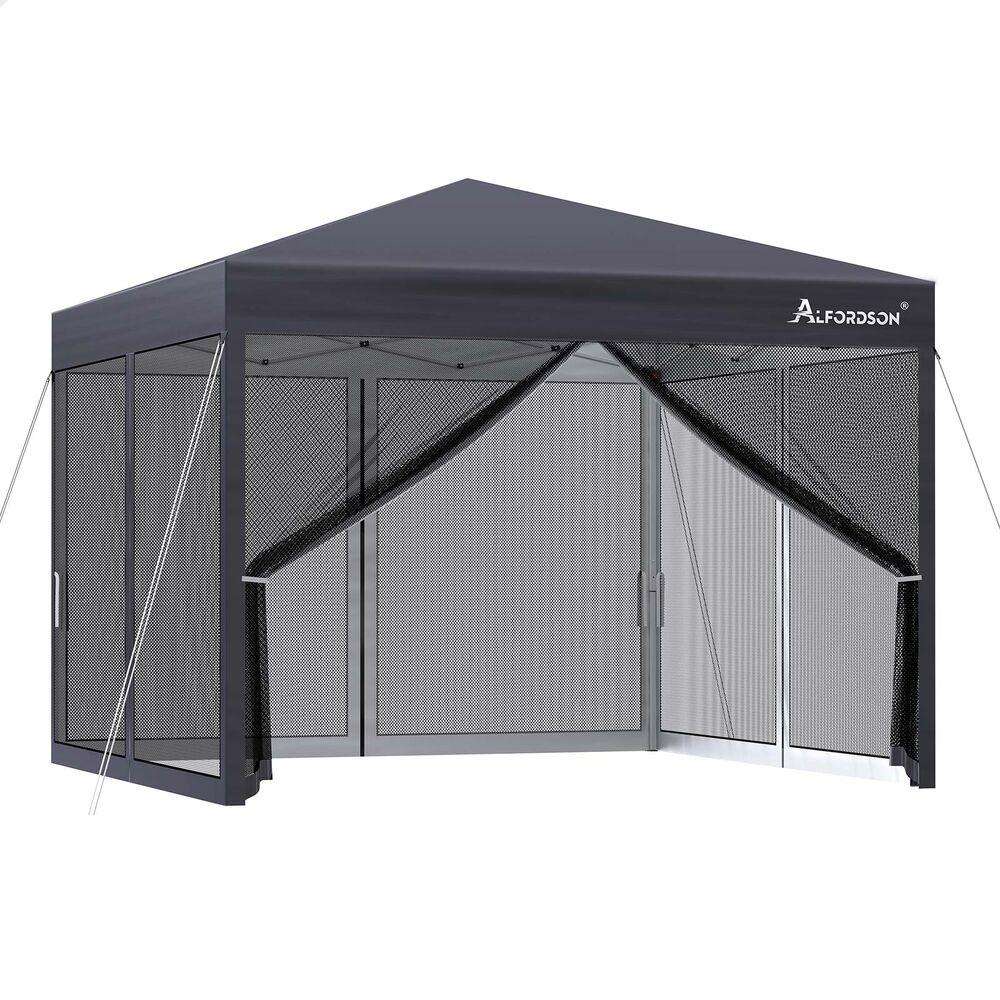 ALFORDSON Gazebo 3x3m Pop Up PE Mesh Marquee Outdoor Folding Tent Wedding Canopy - Picture 148 of 160