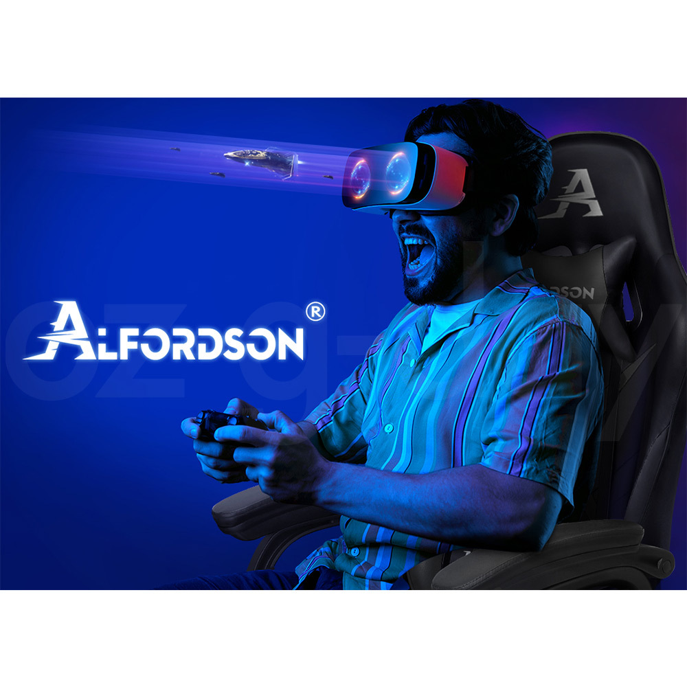 ALFORDSON Gaming Office Chair Massage Racing 12 RGB LED Computer Work Seat - Picture 136 of 267