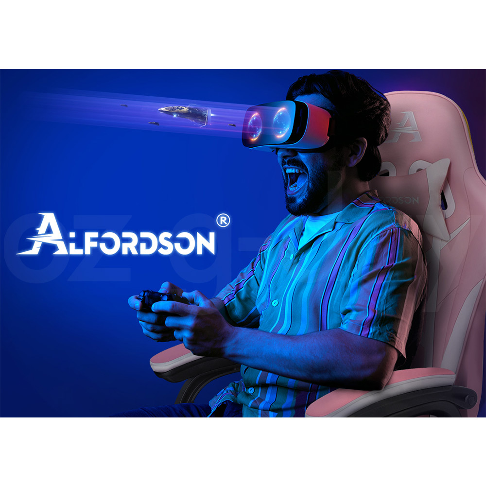ALFORDSON Gaming Office Chair Massage Racing 12 RGB LED Computer Work Seat - Picture 148 of 267