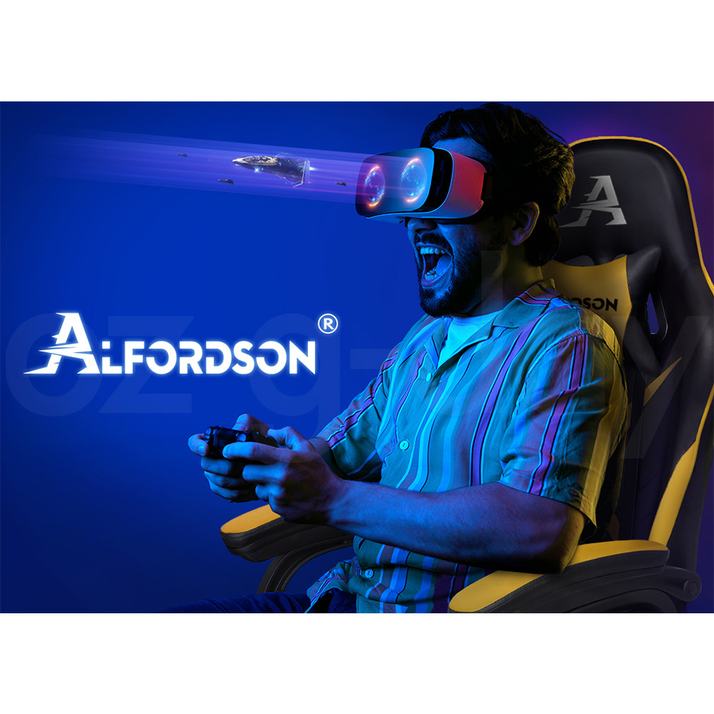 ALFORDSON Gaming Office Chair Massage Racing 12 RGB LED Computer Work Seat - Picture 172 of 267