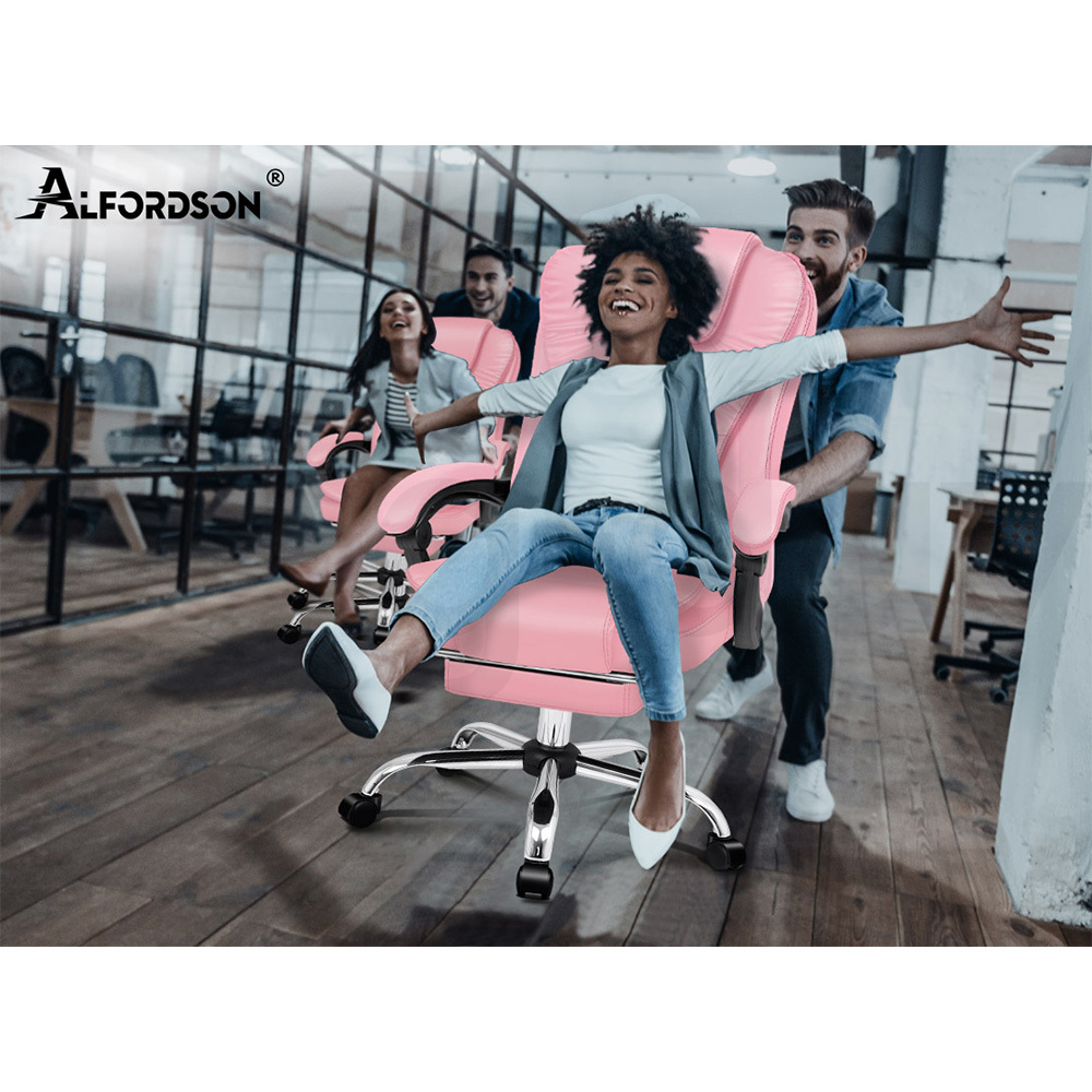 ALFORDSON Office Chair Mesh Executive Gaming Seat Leather Fabric Racing Tilt - Picture 492 of 1,188