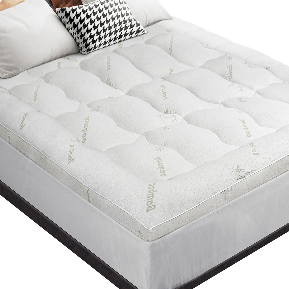 STARRY EUCALYPT Mattress Topper Pillowtop Luxury Bedding Mat Cover All Sizes 7cm - Picture 28 of 244