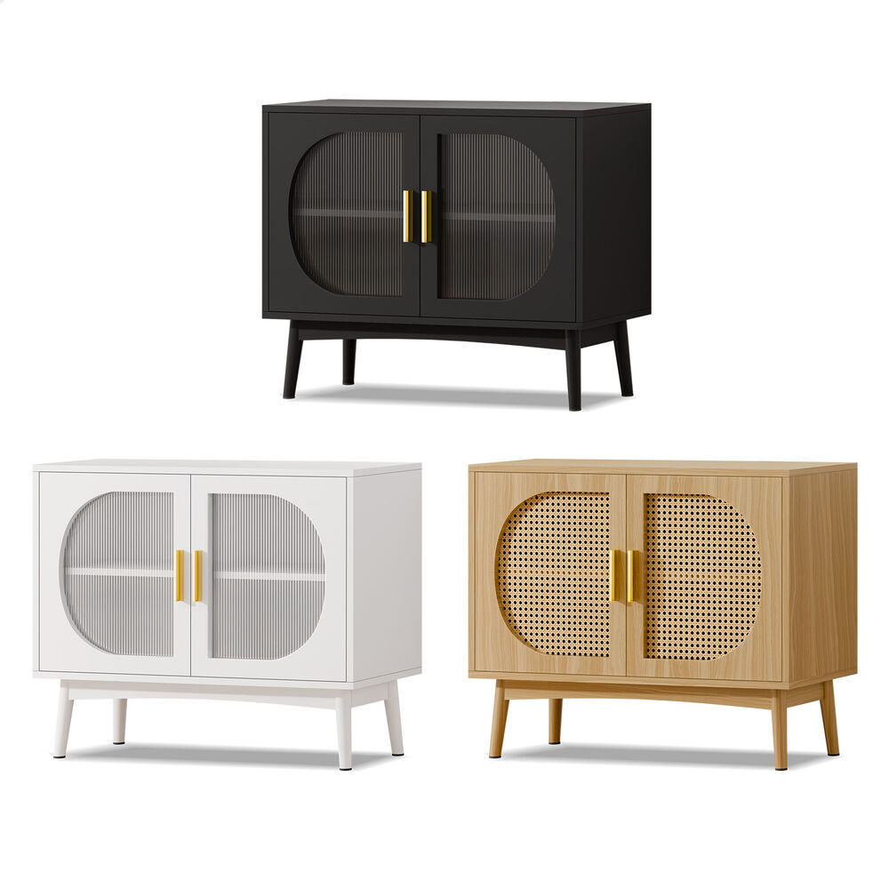 ALFORDSON Buffet Sideboard Storage Cabinet Cupboard Rattan Fluted Doors Kitchen - Picture 24 of 48