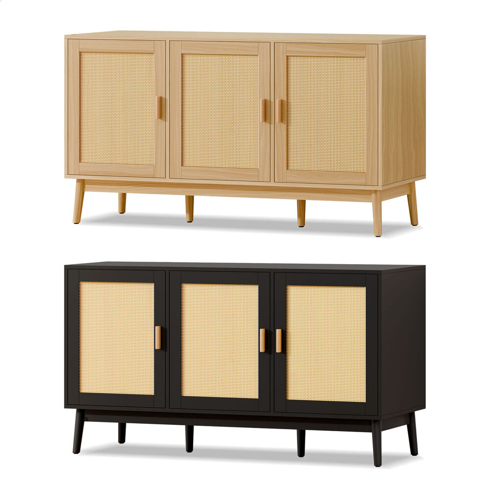 ALFORDSON Buffet Sideboard Cabinet Cupboard Rattan Storage Kitchen Hallway Doors - Picture 24 of 36