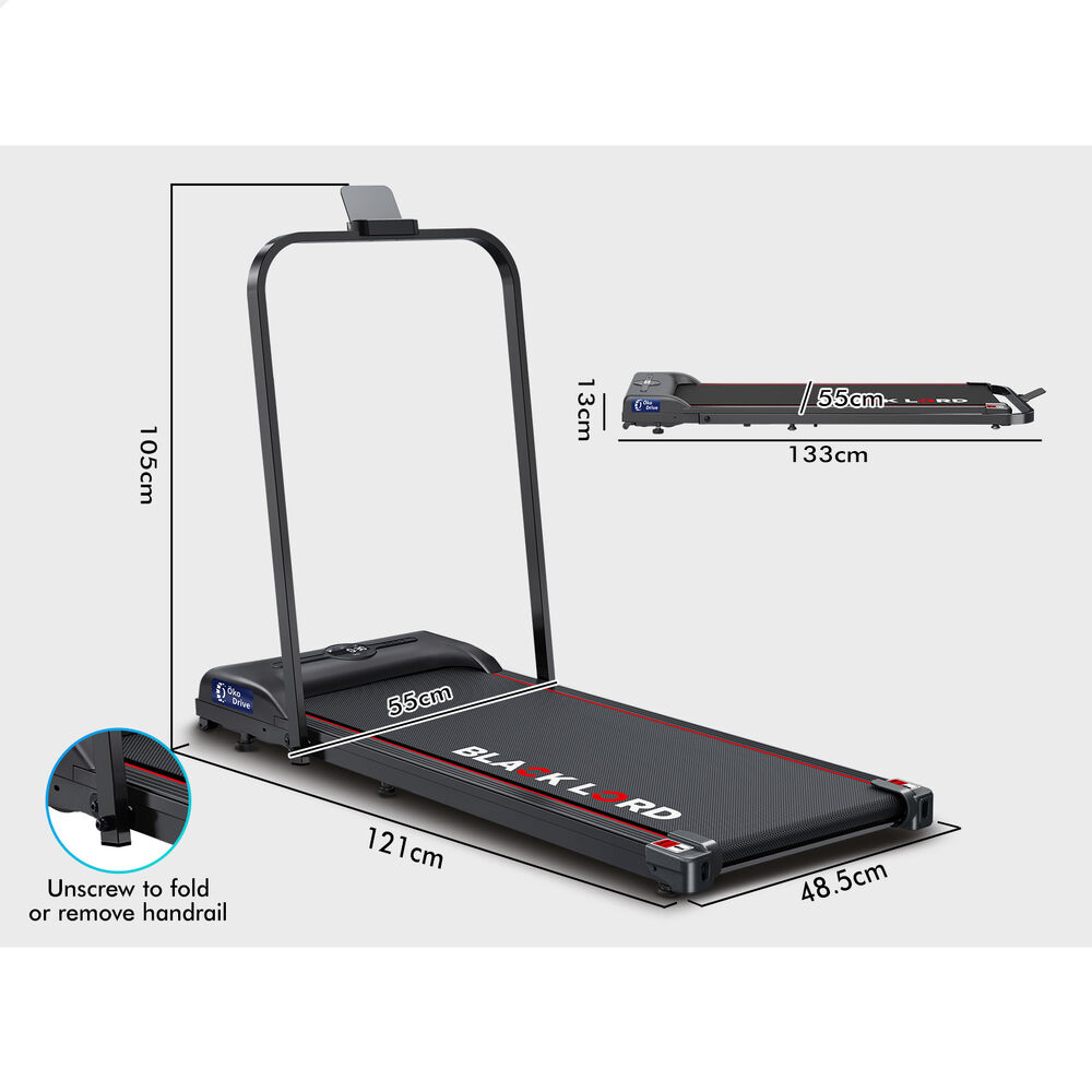 BLACK LORD Treadmill Electric Walking Pad Home Office Gym Fitness Remote Control - Picture 36 of 564