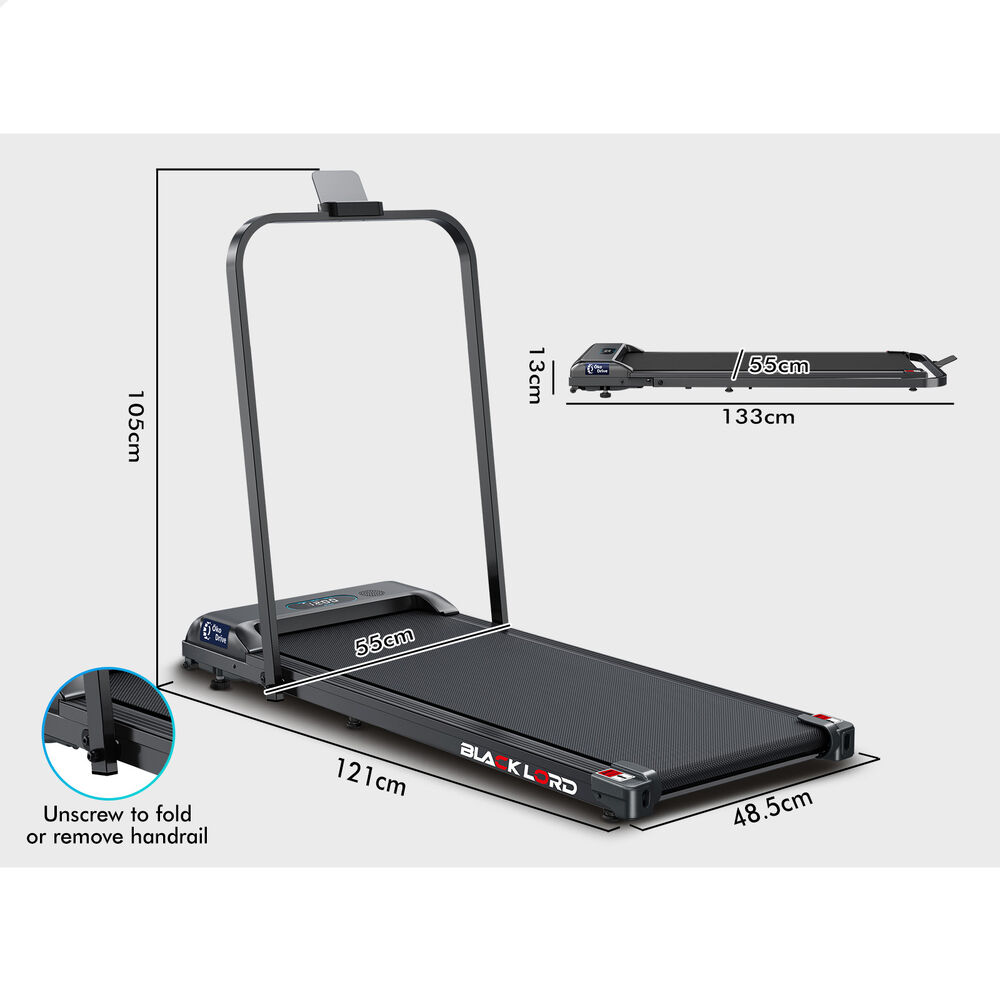 BLACK LORD Treadmill Electric Walking Pad Home Office Gym Fitness Remote Control - Picture 396 of 564