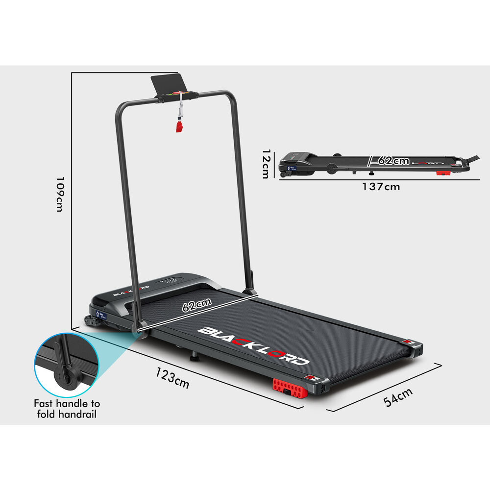 BLACK LORD Treadmill Electric Walking Pad Home Office Gym Fitness Remote Control - Picture 276 of 564