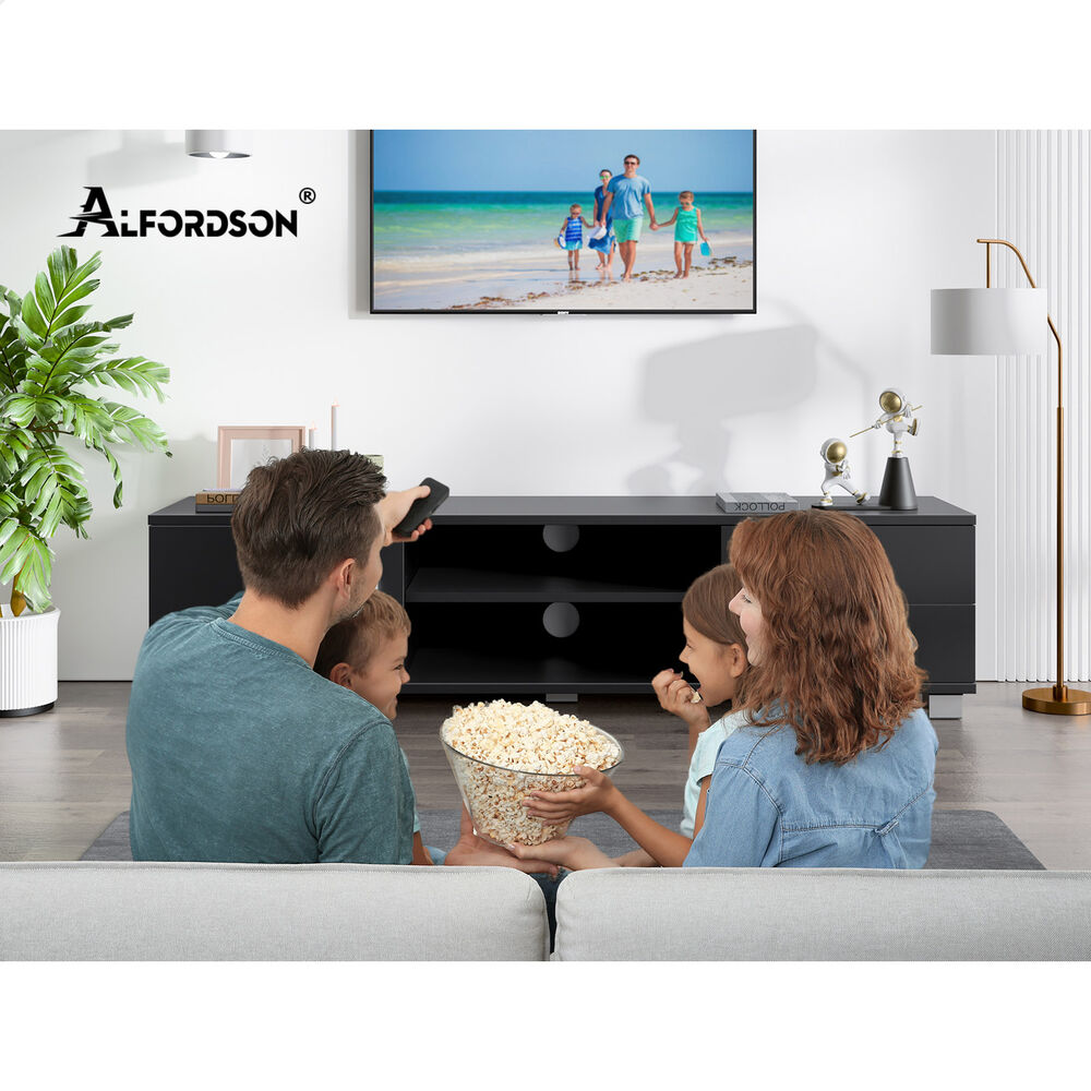 ALFORDSON TV Cabinet Entertainment Unit Stand 120cm Storage Shelf Drawers Wooden - Picture 24 of 48