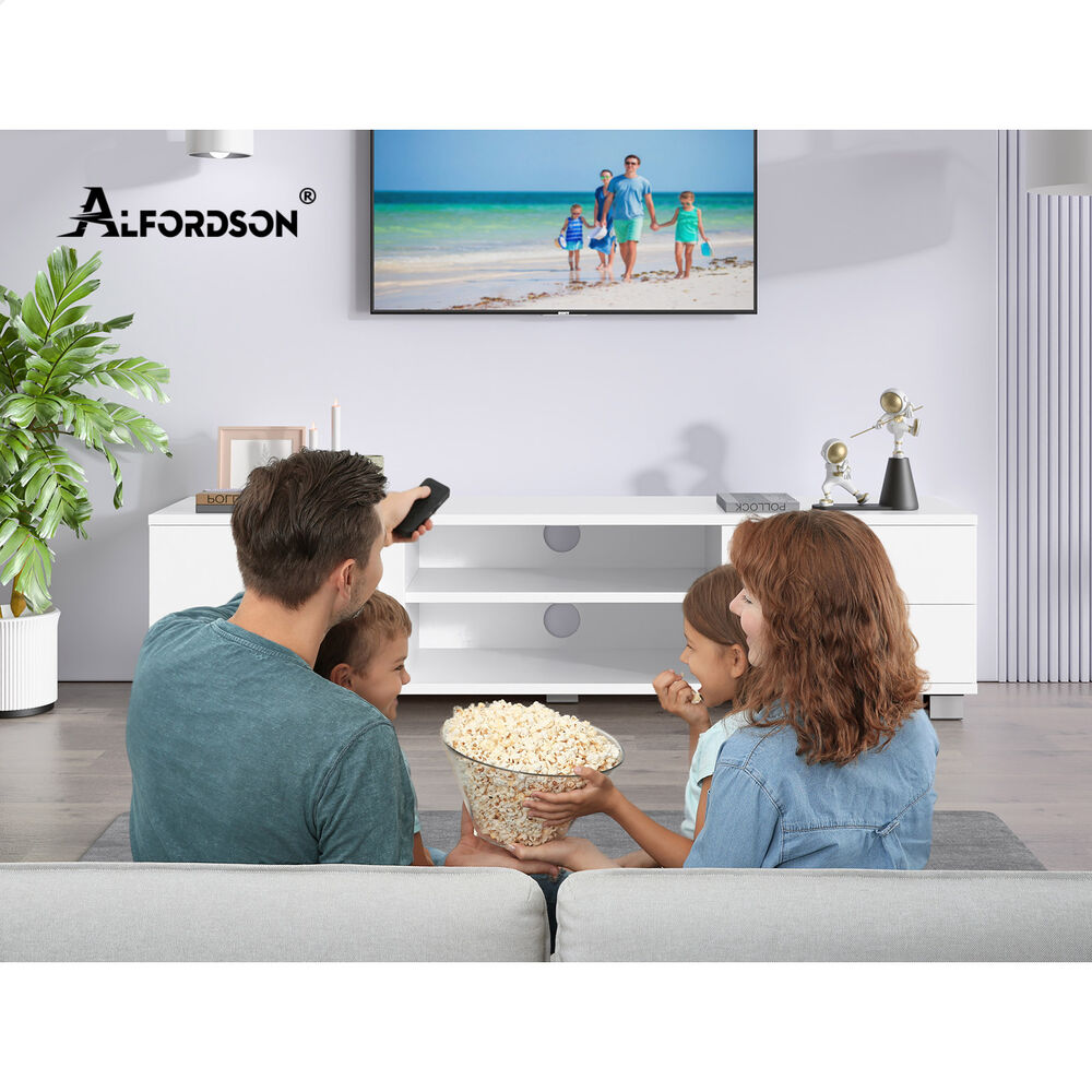 ALFORDSON TV Cabinet Entertainment Unit Stand 120cm Storage Shelf Drawers Wooden - Picture 48 of 48