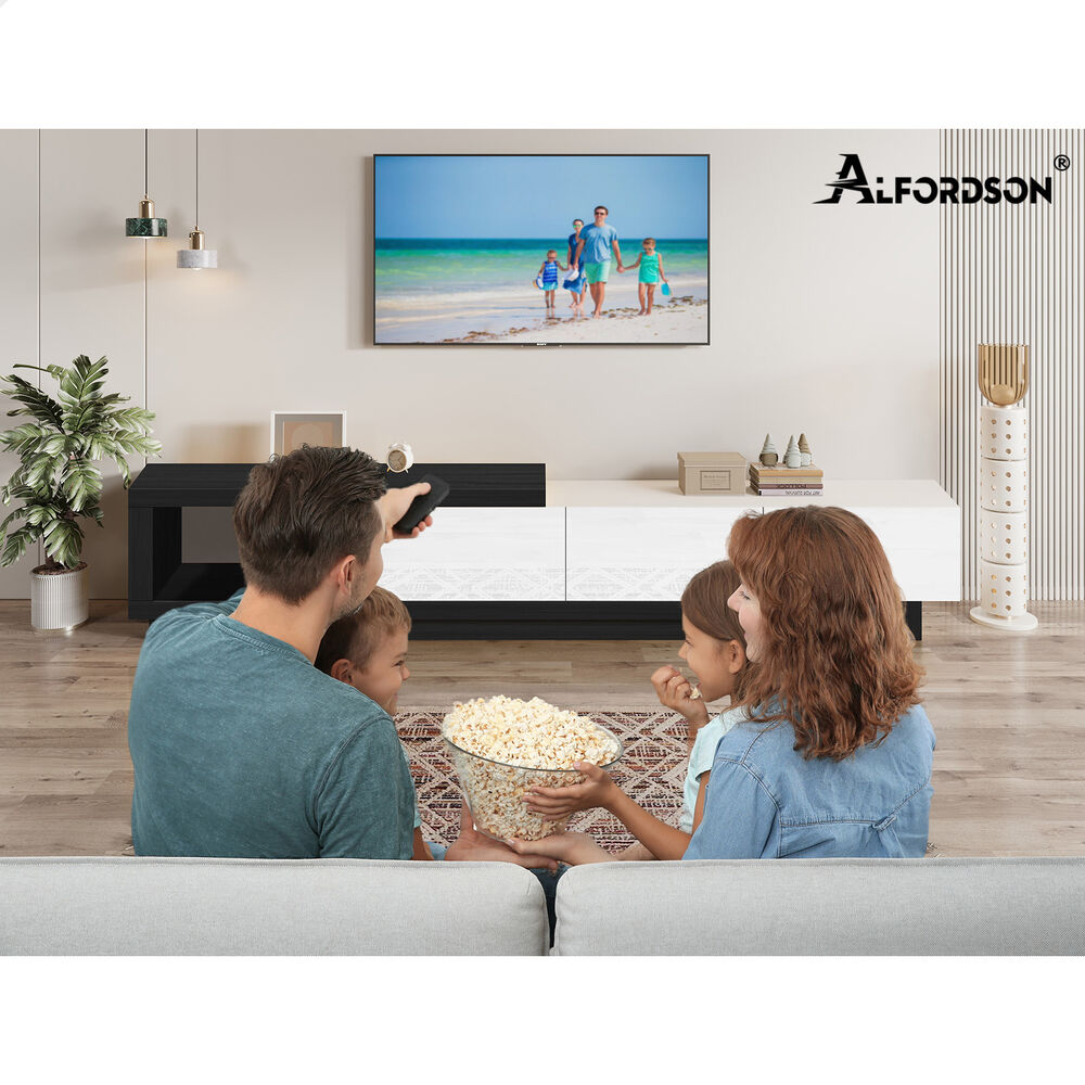 ALFORDSON Extendable Entertainment Unit TV Cabinet 190-280cm Stand Storage Shelf - Picture 24 of 60