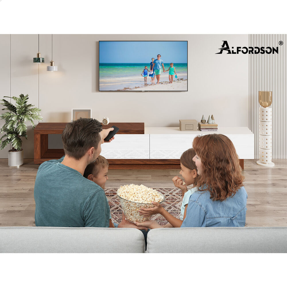 ALFORDSON Extendable Entertainment Unit TV Cabinet 190-280cm Stand Storage Shelf - Picture 48 of 60