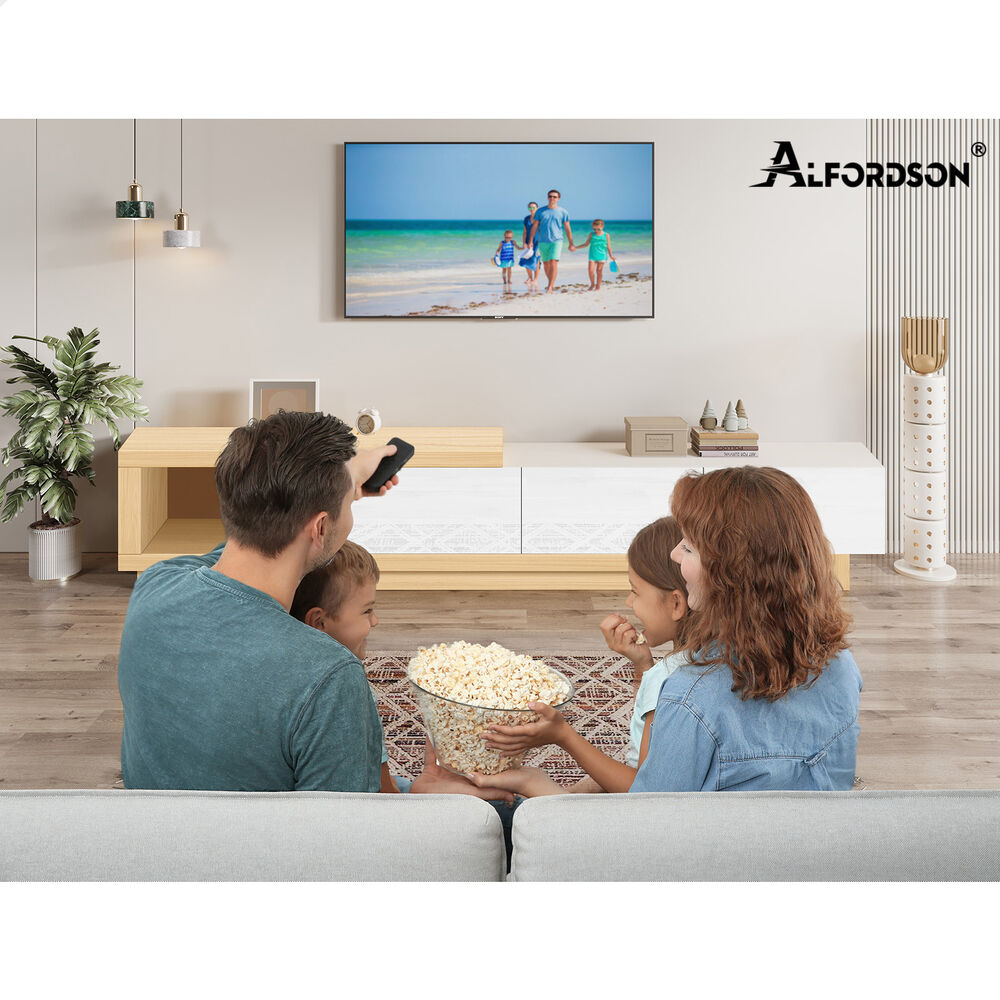ALFORDSON Extendable Entertainment Unit TV Cabinet 190-280cm Stand Storage Shelf - Picture 60 of 60