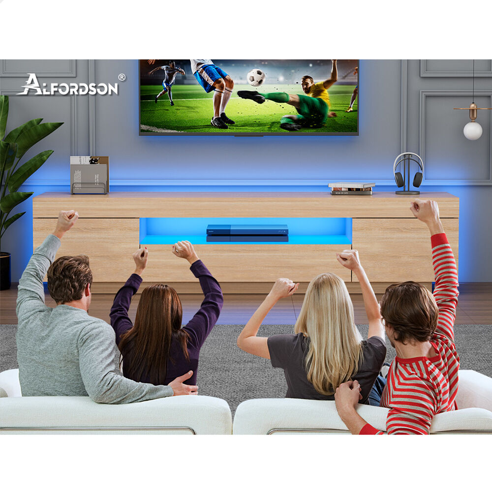 ALFORDSON Entertainment Unit 180cm TV Cabinet Stand LED Light High Gloss Drawer - Picture 36 of 48
