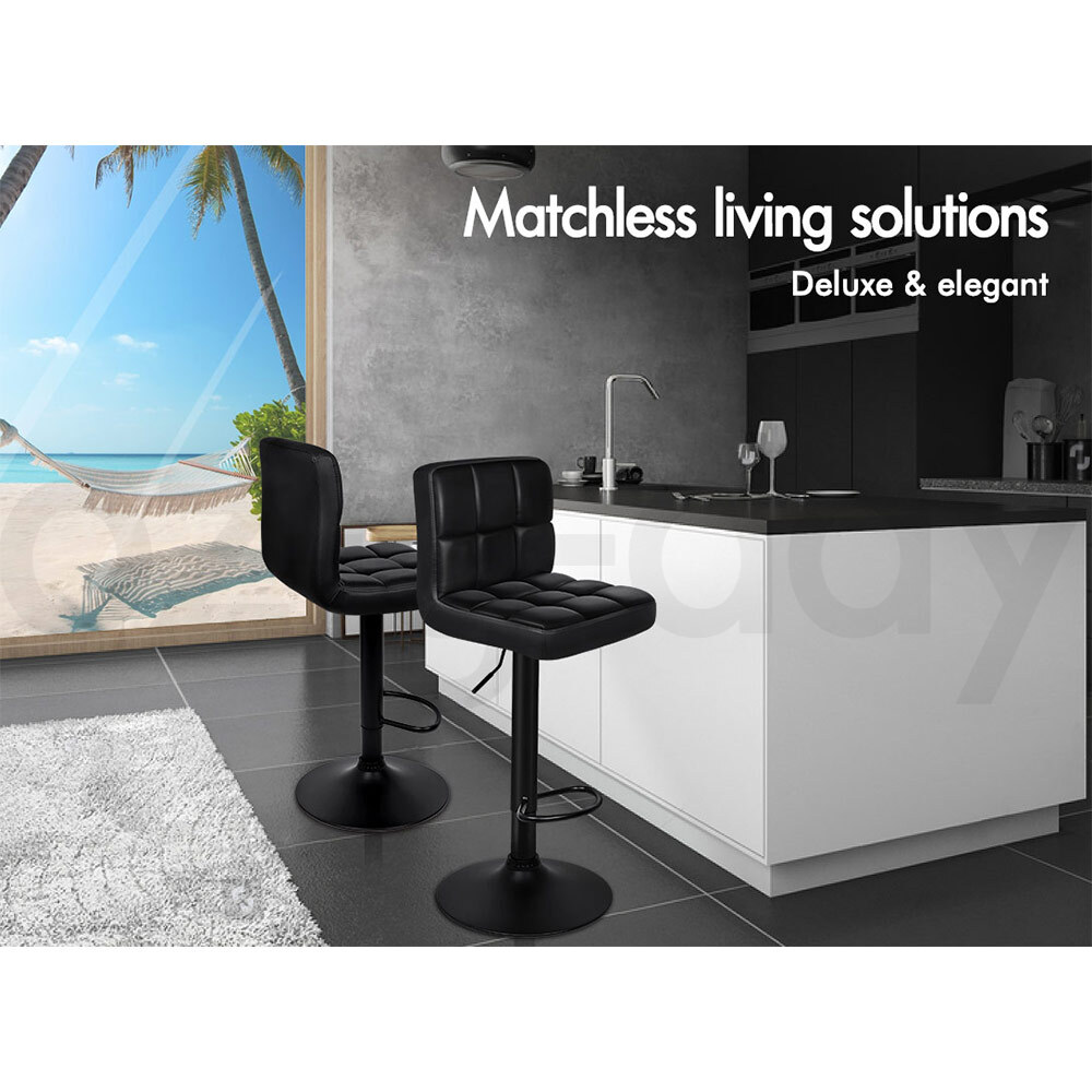 ALFORDSON Bar Stools Ralph Kitchen Swivel Chair Gas Lift Leather/Fabric x2/x4 - Picture 17 of 146
