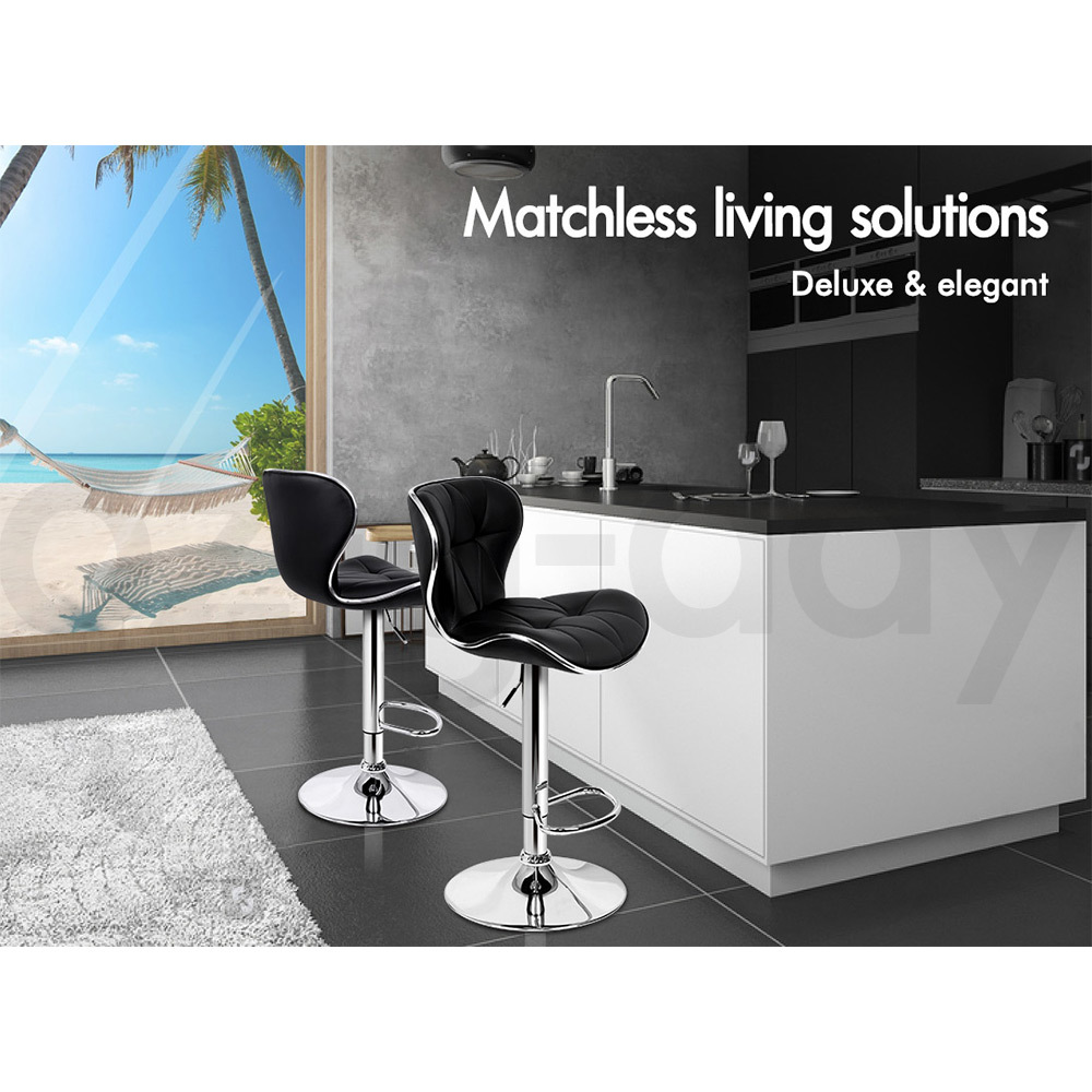 ALFORDSON Bar Stools Luna Kitchen Swivel Chair Gas Lift Leather x2/x4 - Picture 41 of 122