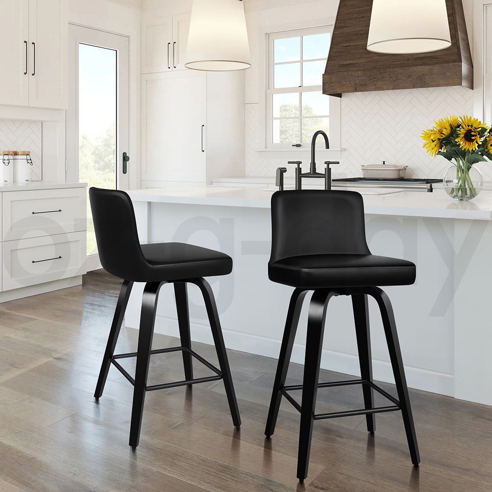 ALFORDSON Kitchen Bar Stools Wooden Swivel Leather Metal Dining Chair x2/x4 - Picture 323 of 1,020