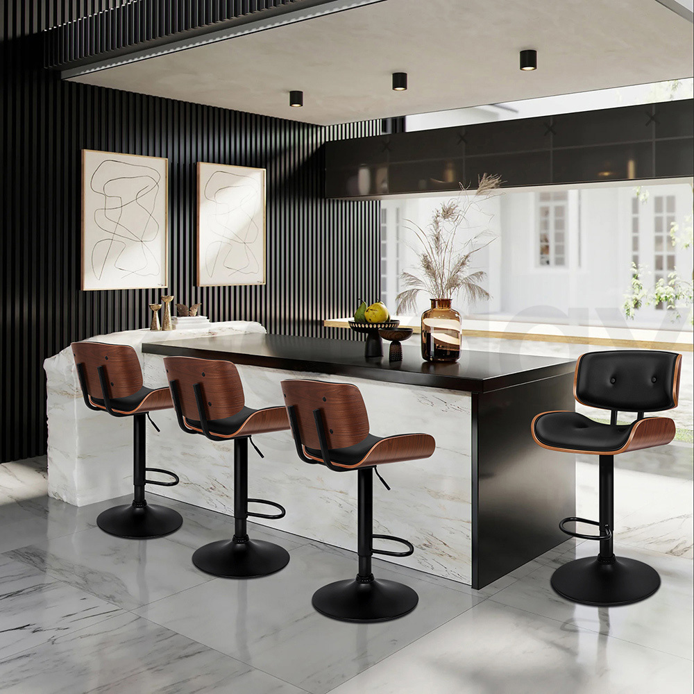 ALFORDSON Kitchen Bar Stools Wooden Swivel Leather Metal Dining Chair x2/x4 - Picture 259 of 1,020