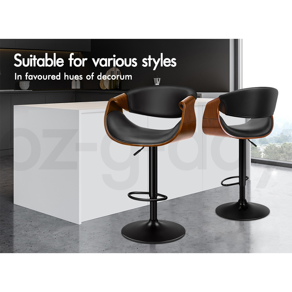 ALFORDSON Kitchen Bar Stools Wooden Swivel Leather Metal Dining Chair x2/x4 - Picture 275 of 1,020