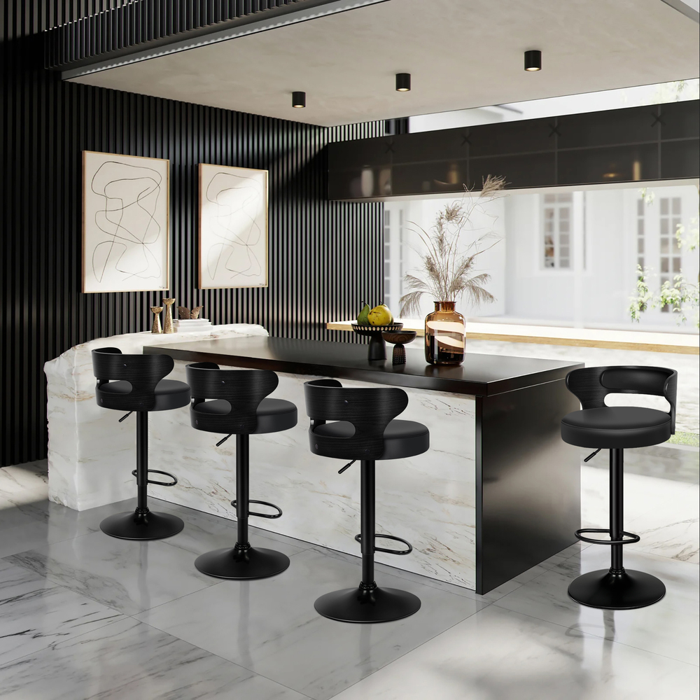 ALFORDSON Bar Stools Kitchen Swivel Gas Lift Wooden Dining Chairs x1/x2/x4 - Picture 567 of 1,152