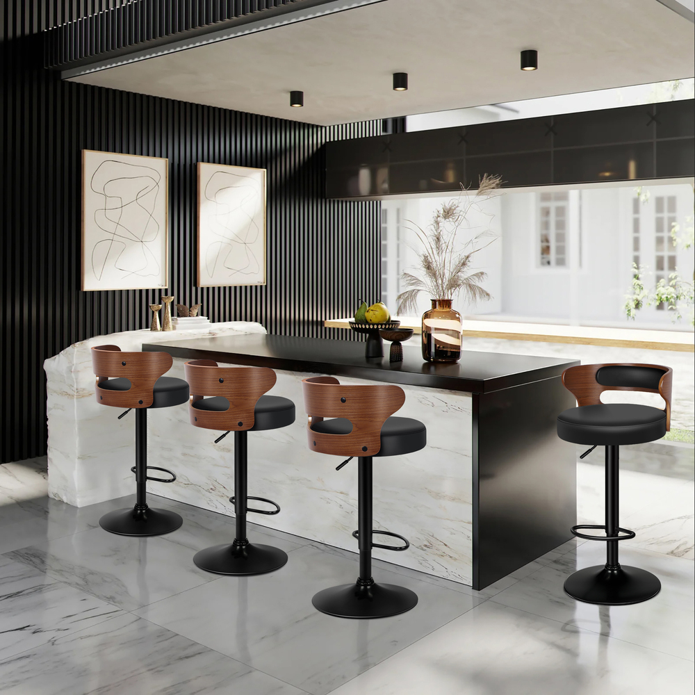 ALFORDSON Bar Stools Kitchen Swivel Gas Lift Wooden Dining Chairs x1/x2/x4 - Picture 591 of 1,152