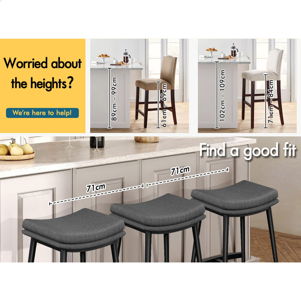 ALFORDSON Bar Stools Kitchen Swivel Gas Lift Wooden Dining Chairs x1/x2/x4 - Picture 1,203 of 1,284