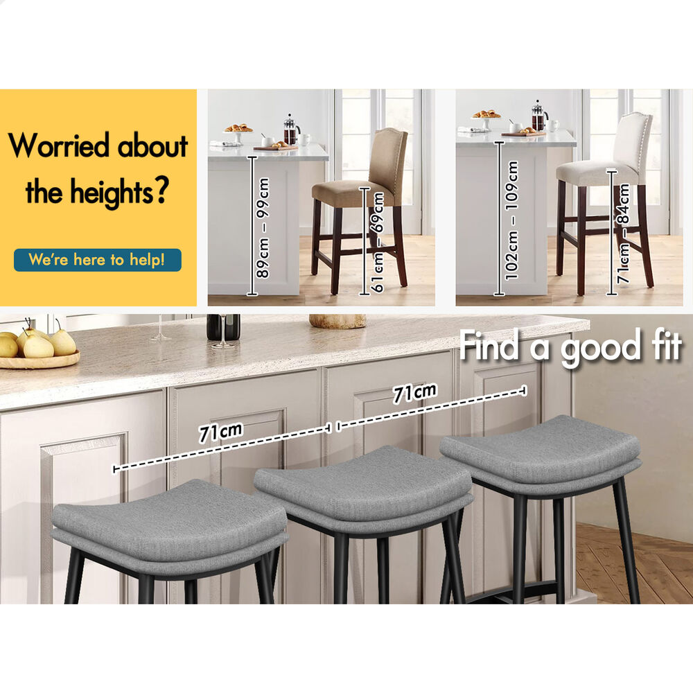 ALFORDSON Bar Stools Kitchen Swivel Gas Lift Wooden Dining Chairs x1/x2/x4 - Picture 1,215 of 1,284