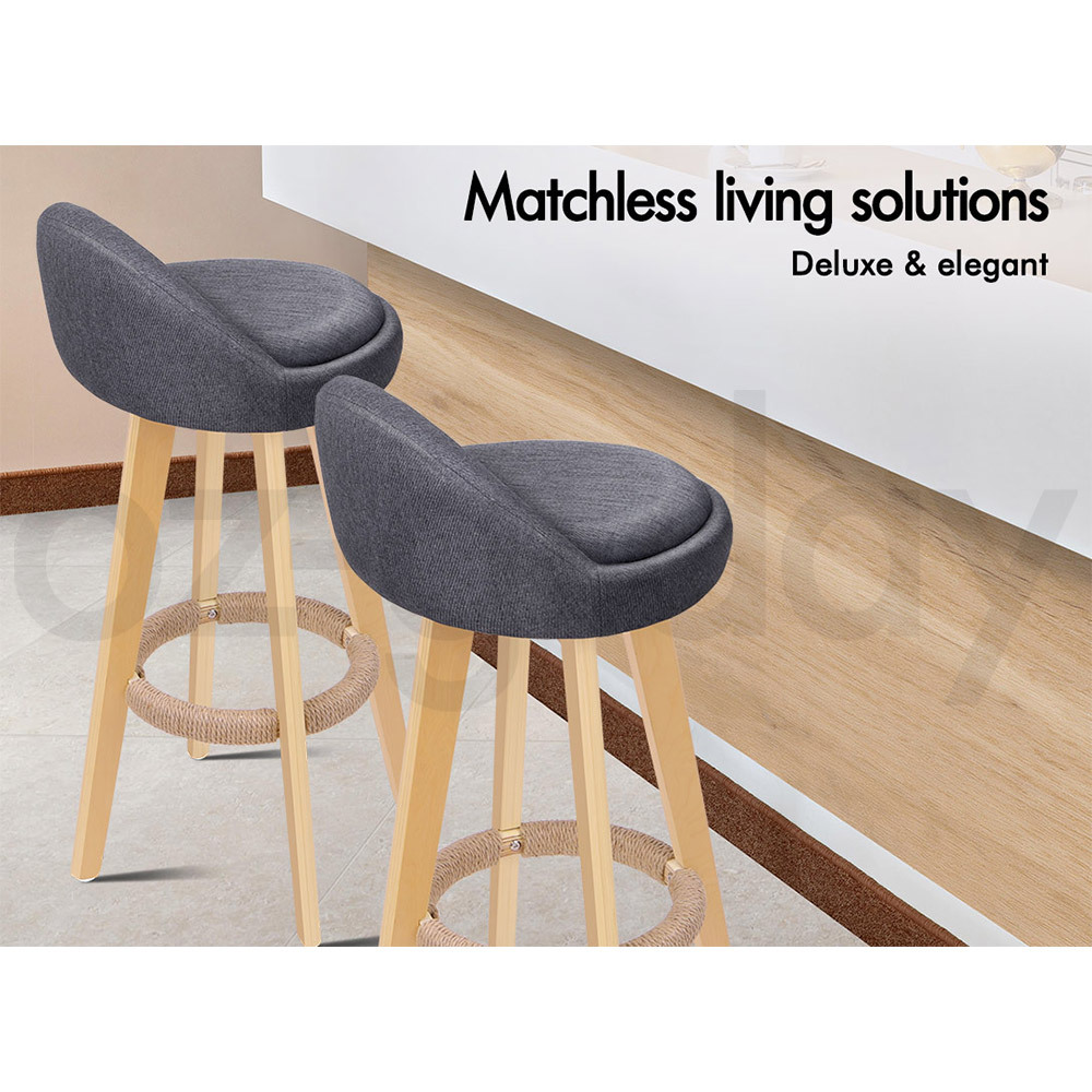 ALFORDSON Kitchen Bar Stools Wooden Swivel Leather Metal Dining Chair x2/x4 - Picture 975 of 1,020