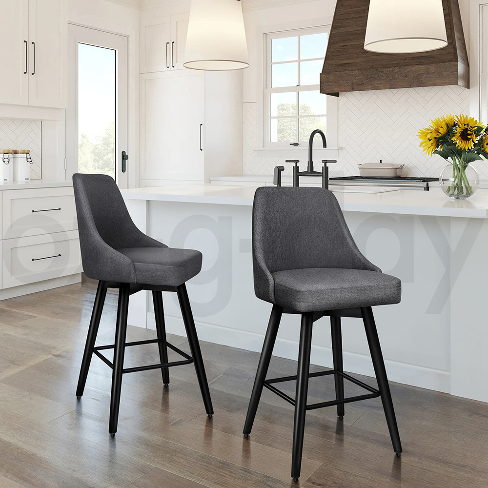 ALFORDSON Kitchen Bar Stools Wooden Swivel Leather Metal Dining Chair x2/x4 - Picture 839 of 1,020