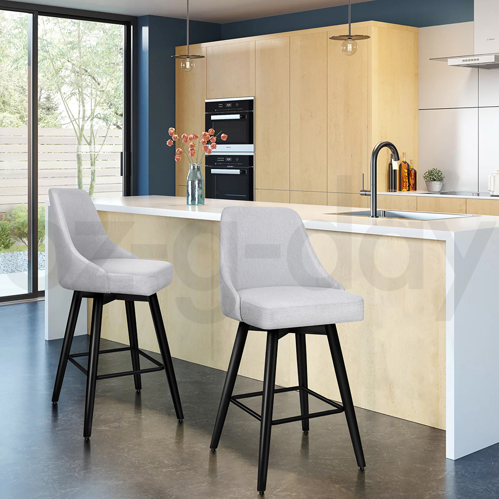 ALFORDSON Kitchen Bar Stools Wooden Swivel Leather Metal Dining Chair x2/x4 - Picture 855 of 1,020